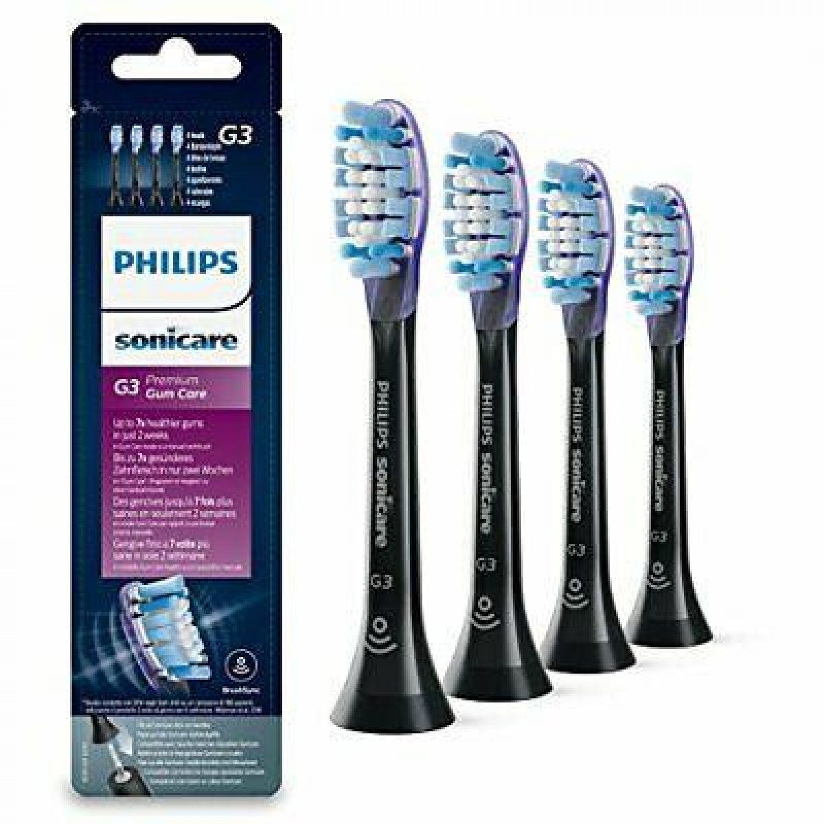 Ανταλλακτικό Philips HX9054/33 Sonicare premium gum care  4 pieces black