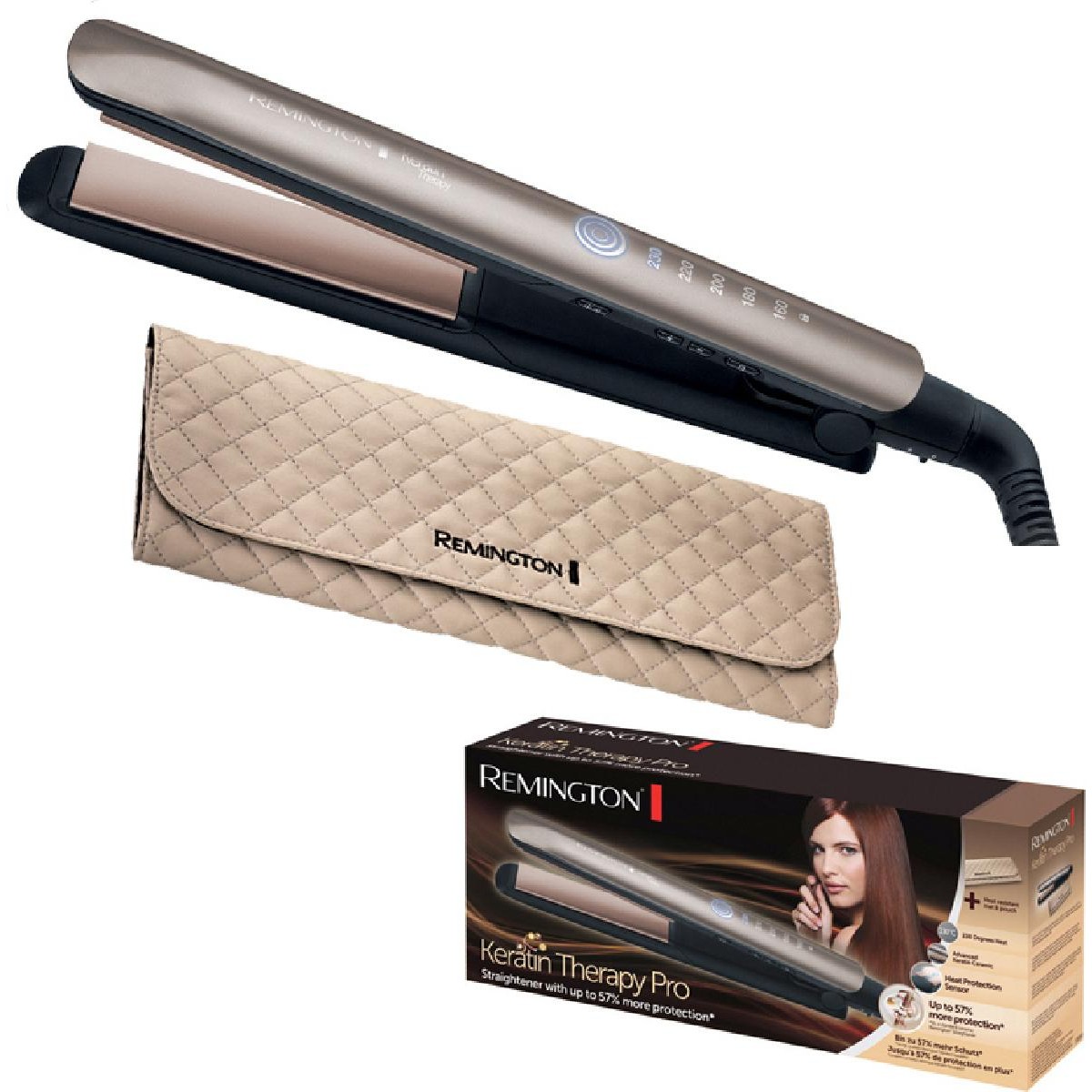 Remington Keratin Therapy Pro Straightener S8590 Bronze