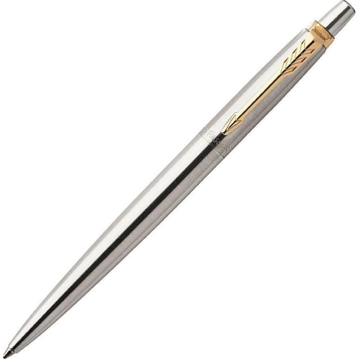 Parker Jotter Edelstahl M G.C. Στυλό με Μπλε μελάνι, Stainless steel/gold (1953182)