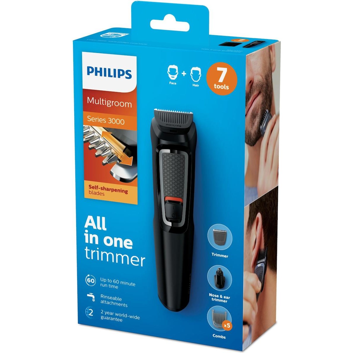 Philips MG3720/15 Series 3000 Multigroom 7-in-1 Face and Hair