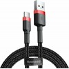 Baseus Cafule Braided USB 2.0 Cable USB-C male - USB-A male Μαύρο 2m (CATKLF-C91)