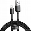 Baseus Cafule Braided USB 2.0 Cable USB-C male - USB-A male Μαύρο 1m (CATKLF-BG1)