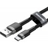 Baseus Cafule Braided USB 2.0 Cable USB-C male - USB-A male Μαύρο 1m (CATKLF-BG1)