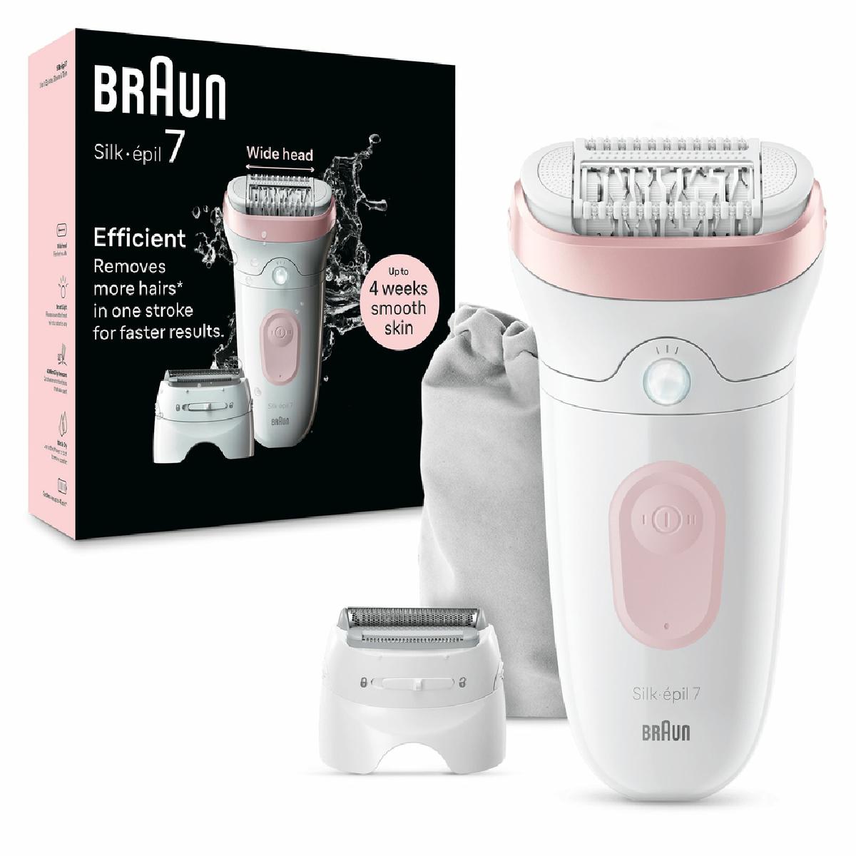 Braun Silk-epil 7 7-030 epilator White/Flamingo Pink