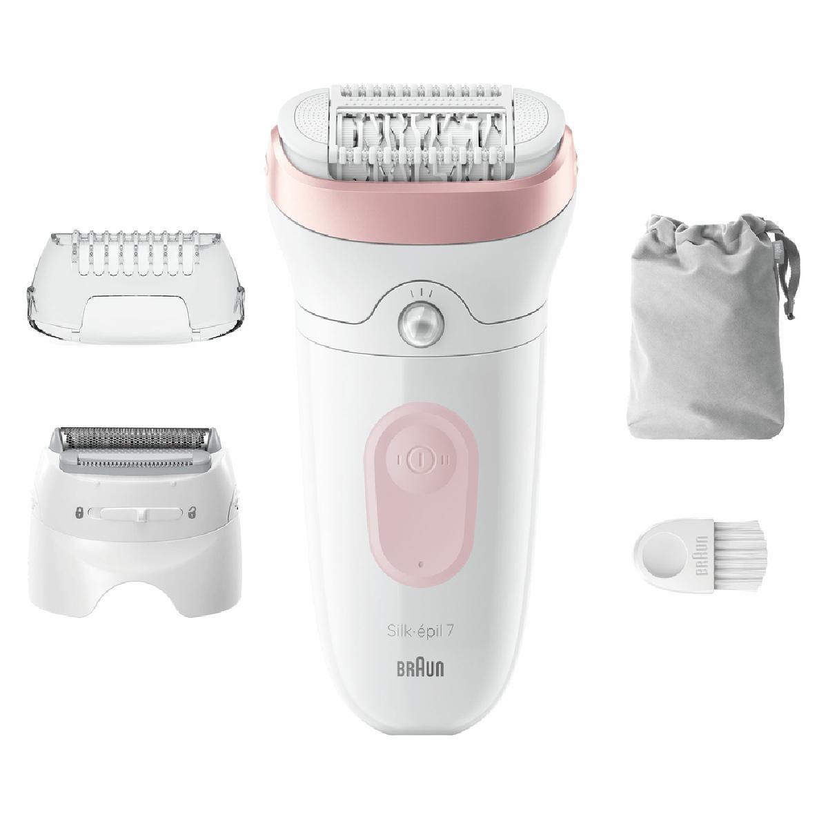 Braun Silk-epil 7 7-030 epilator White/Flamingo Pink