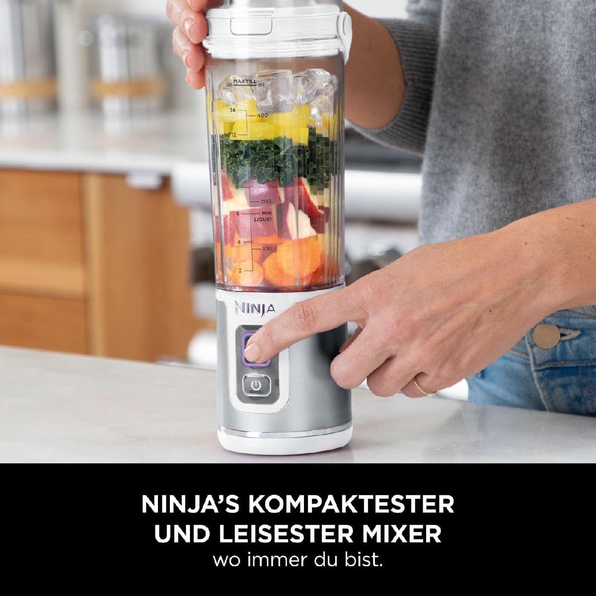 NINJA BC151EUWH Portable USB-C Rechargeable Wireless Blender 530m White