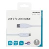 Deltaco USBC-1009M USB-C to usb-Α cable 1m 3A white