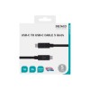 Deltaco USBC-1501M USB-C to USB-C cable 1m 5A  black