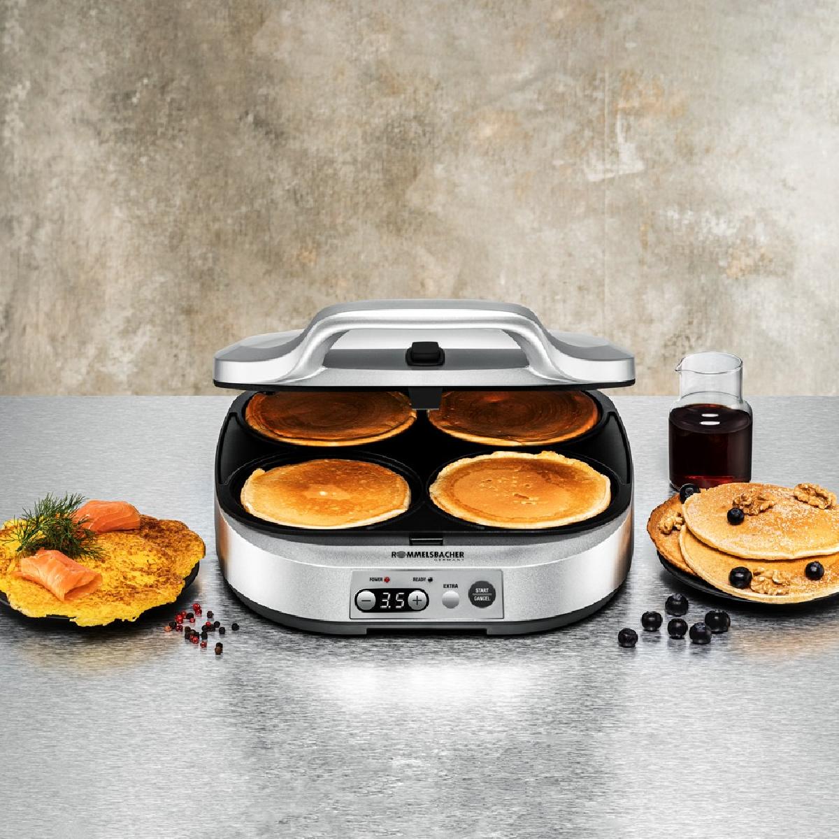 Rommelsbacher Pam PC 1800 Pancake Maker  1800 watt silver