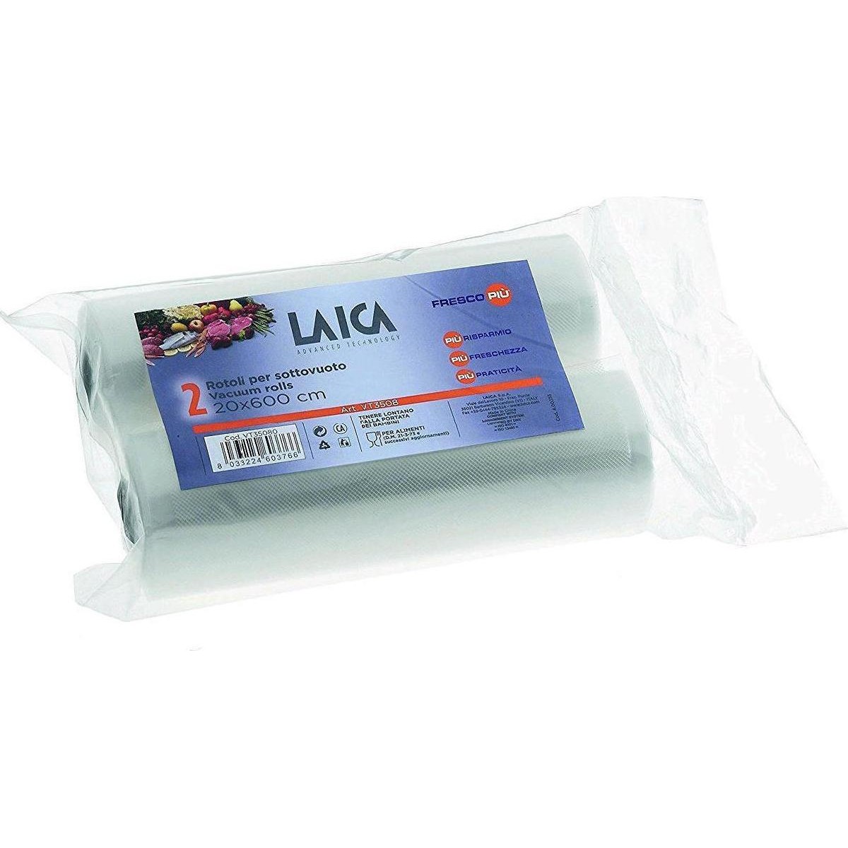 Laica VT3508 Ανταλλακτικά Ρολλά γιά Vacuum ΣΕΤ 2ΤΜΧ 20X600cm