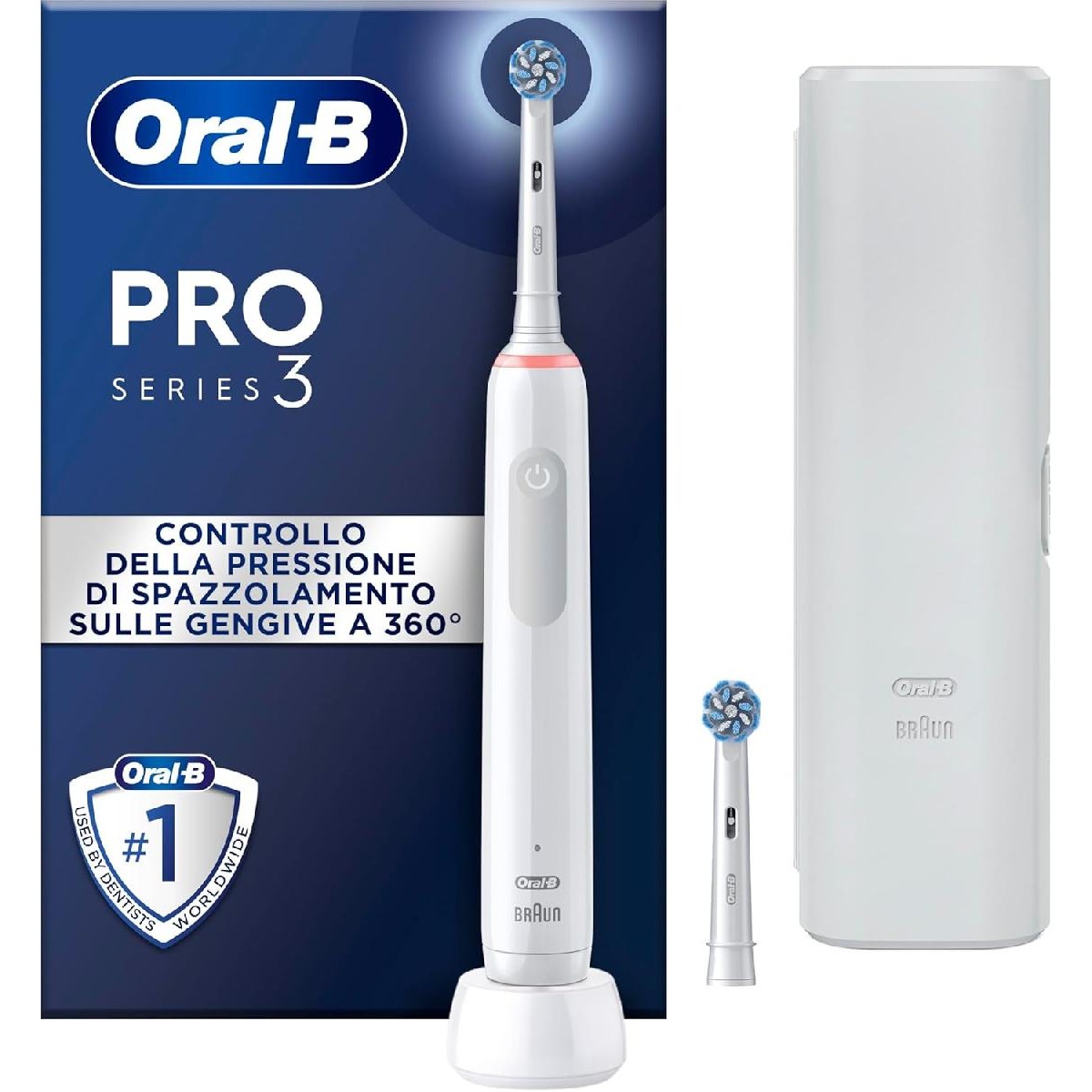 Oral-B Pro series 3 3500 White Edition + travel case white