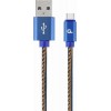 Cablexpert PREMIUM JEANS TYPE-C USB CABLE  1M blue