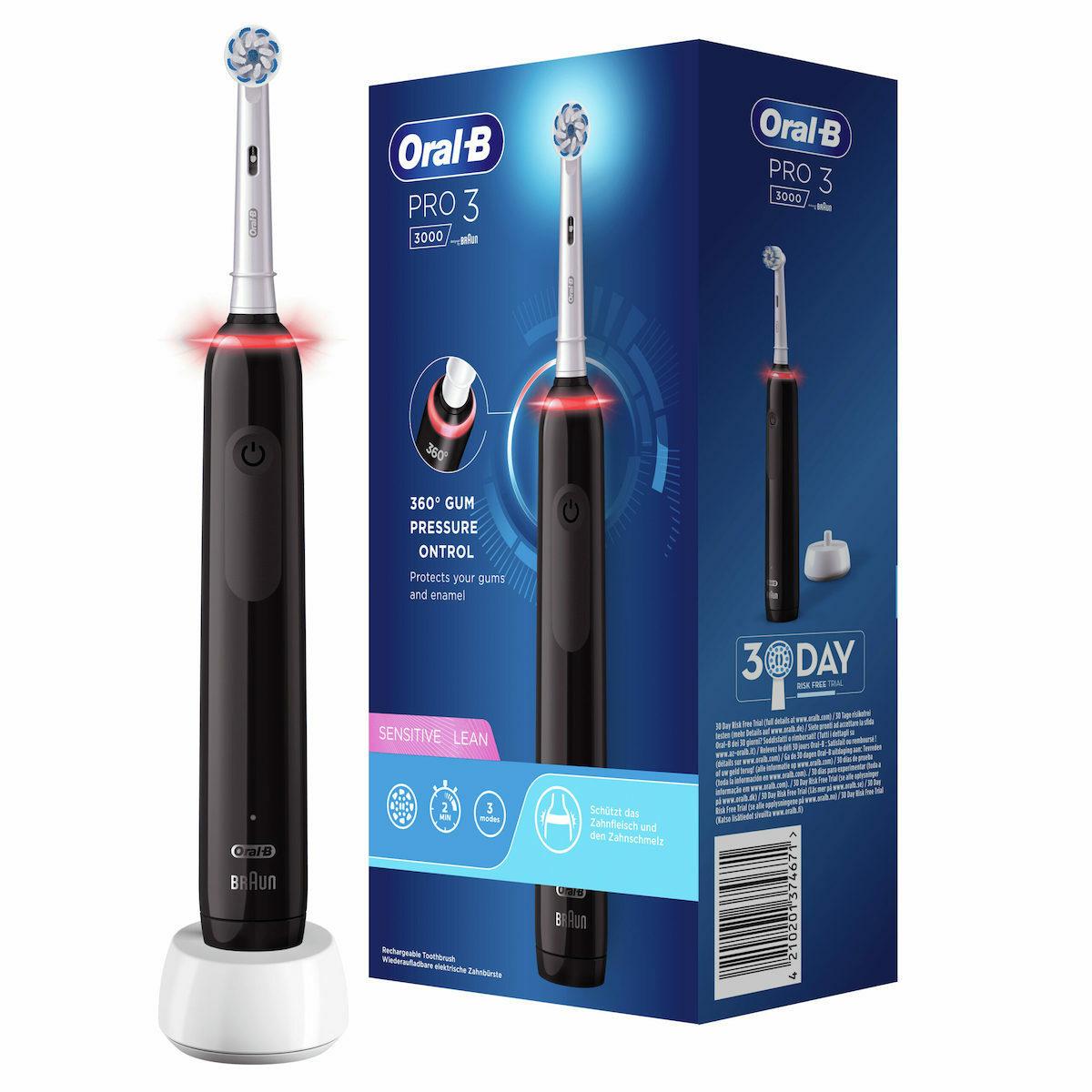 Oral-B Pro 3 3000 Sensitive Clean Ηλεκτρική Οδοντόβουρτσα black (759868)