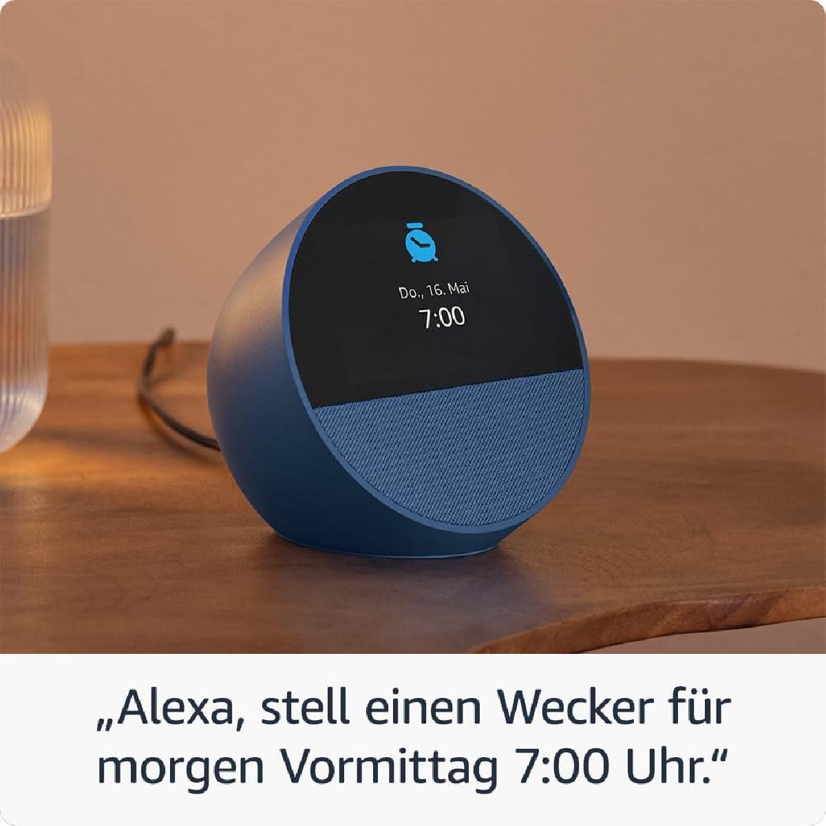 Amazon Echo Spot (2024) Smart alarm clock  with Alexa, Blue (B0C2RSJHS6)