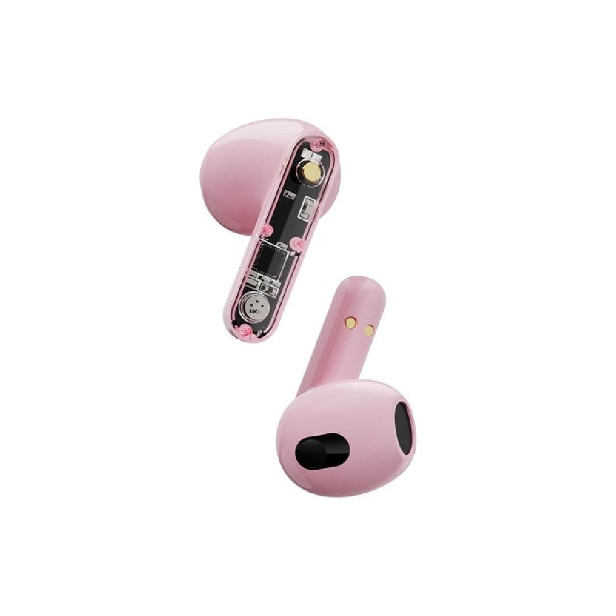 Streetz T150-PLK bluetooth earbuds transparent pink