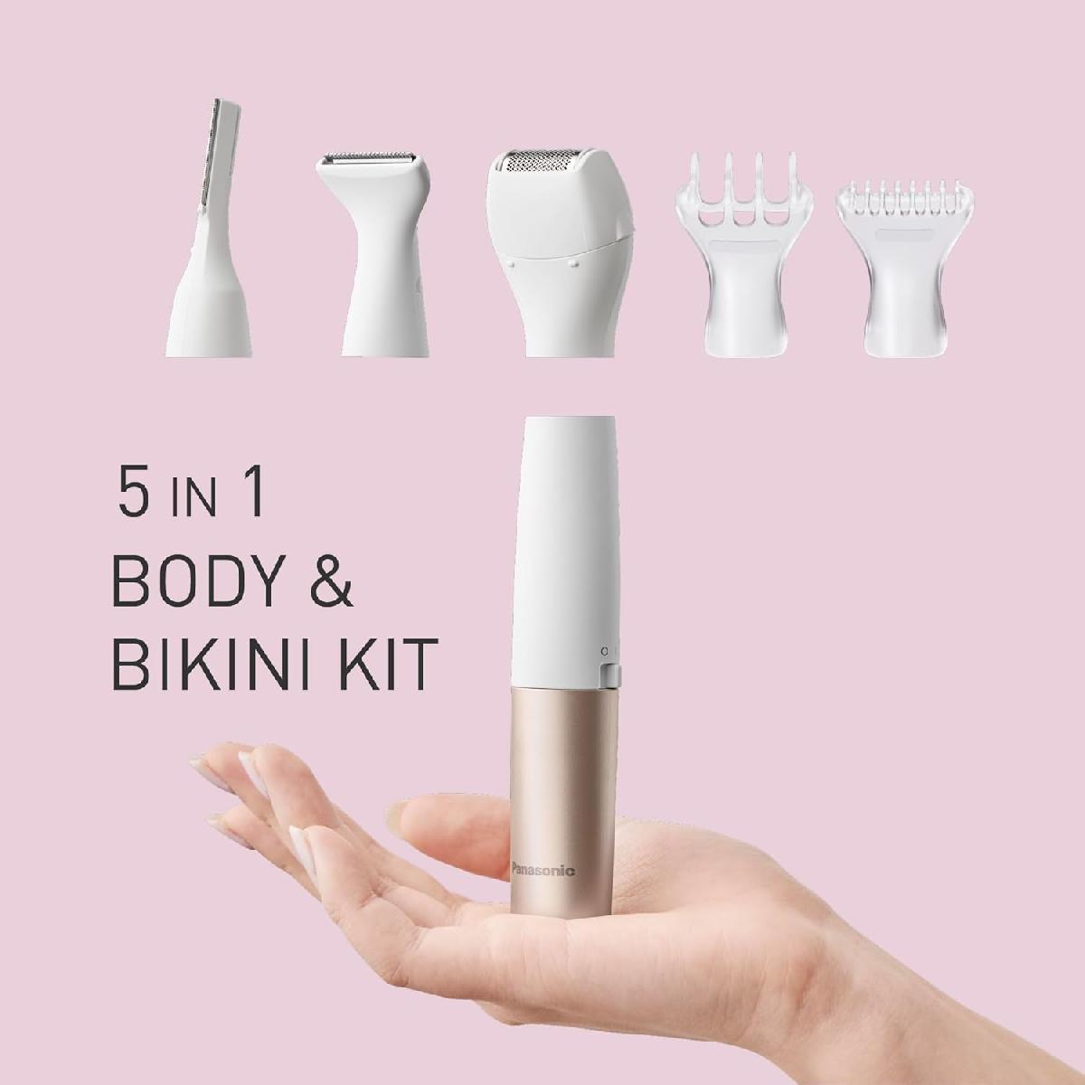 Panasonic ESWM31P301 Body & Bikini kit Epilator  5in1 white gold