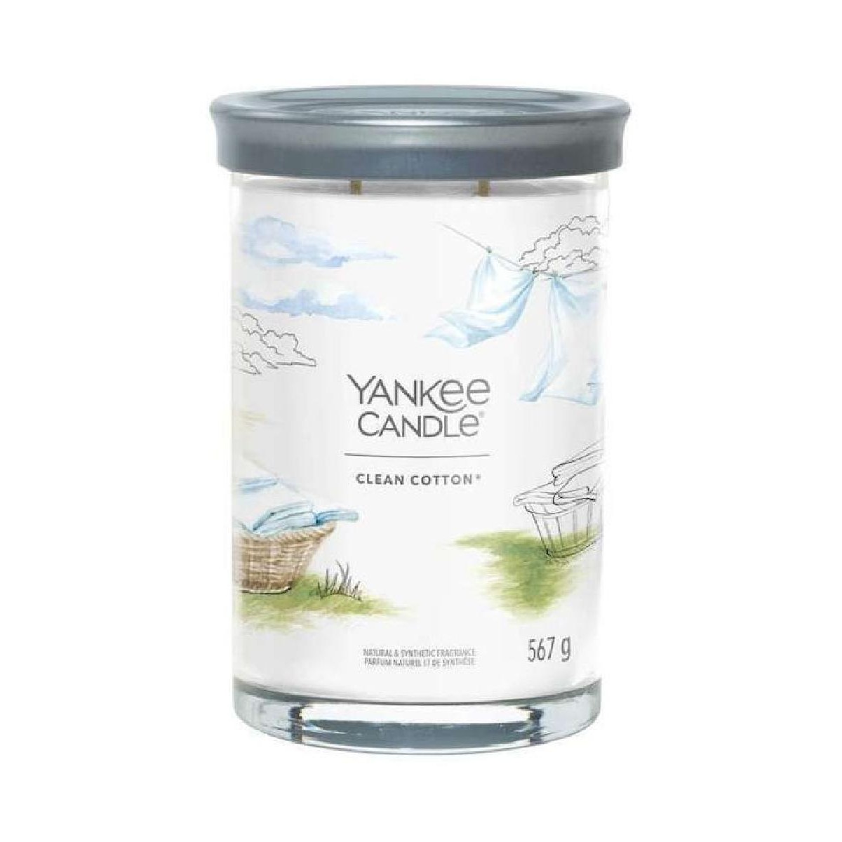 Yankee Candle Signature Clean Cotton Αρωματικό Κερί 567gr