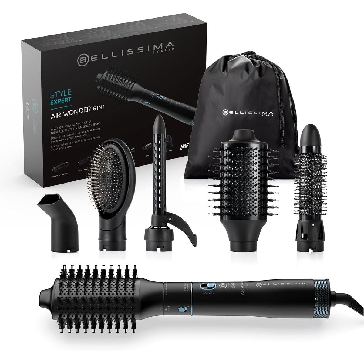 Bellissima Style Expert AIR WONDER 6 IN 1 hair styling 
 1000 watt black (11883)