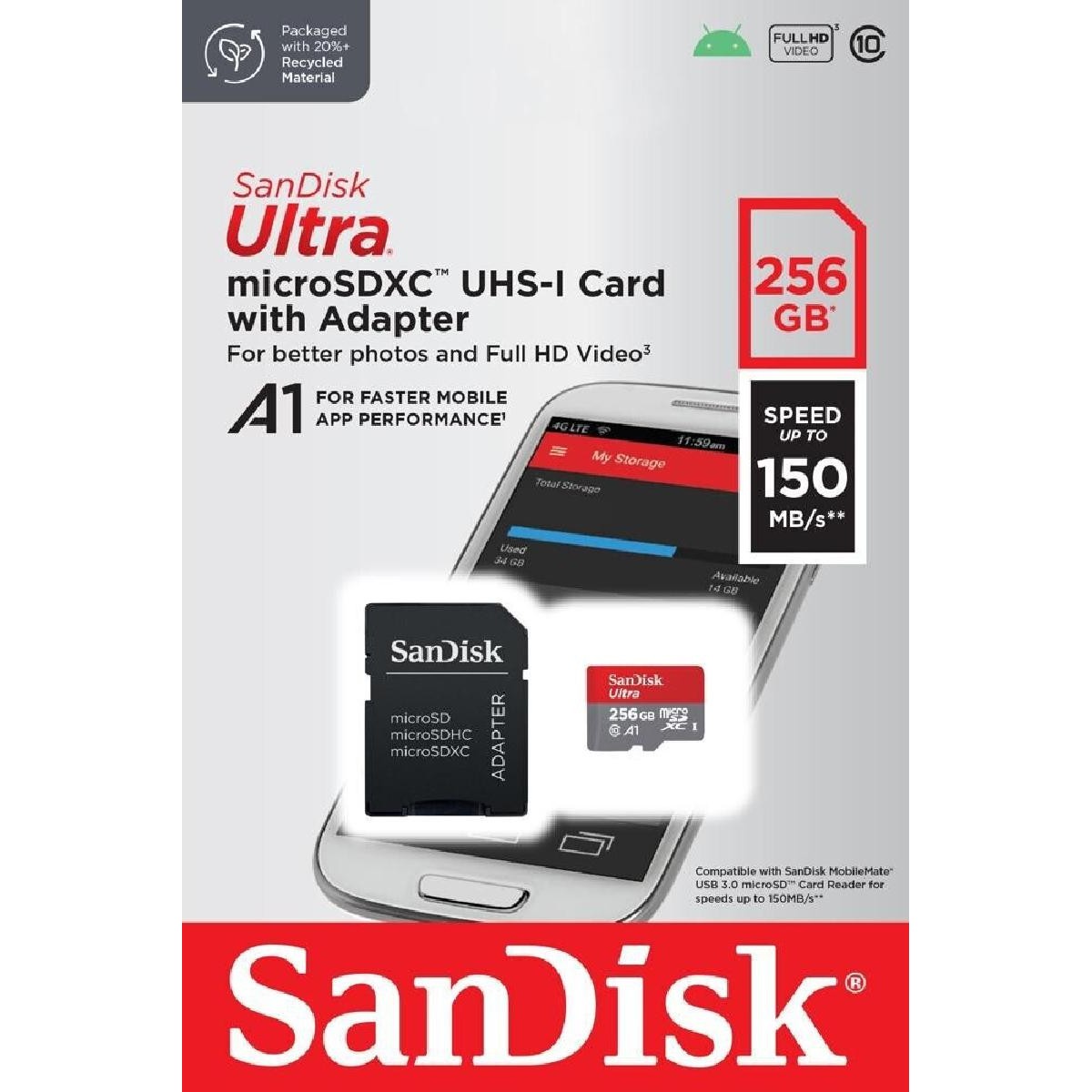 Sandisk Ultra 256GB microSDXC UHS-I