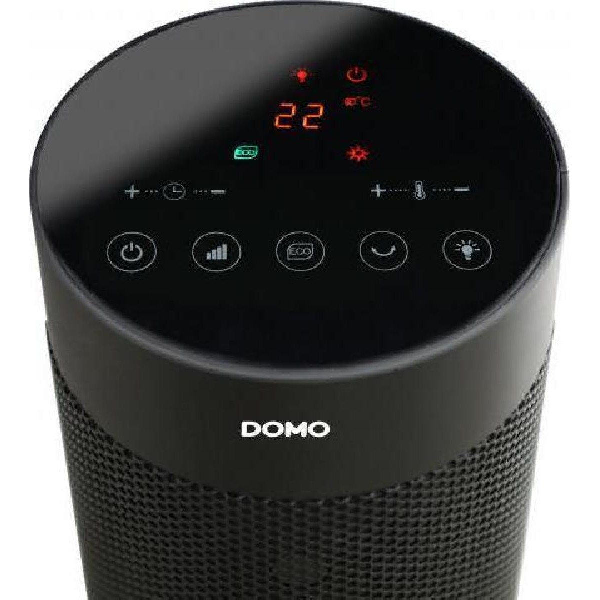 Domo DO7345H Ceramic Heating Tower with Timer and Fireplace effect 2000 watt black