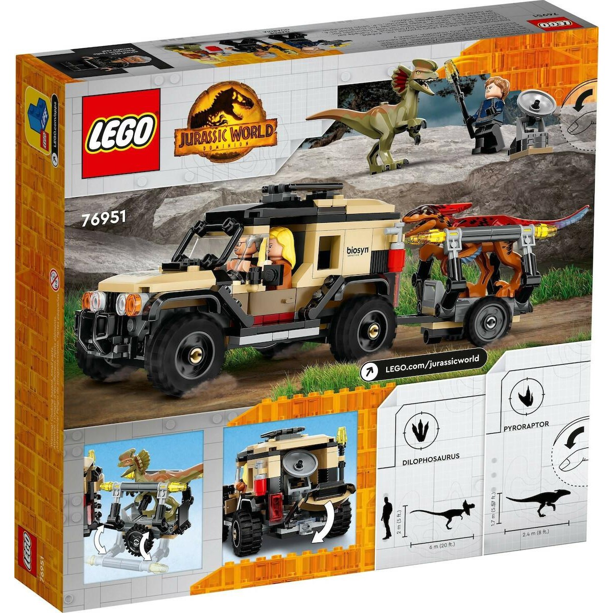 LEGO® Jurassic World Pyroraptor & Dilophosaurus Transport (76951)