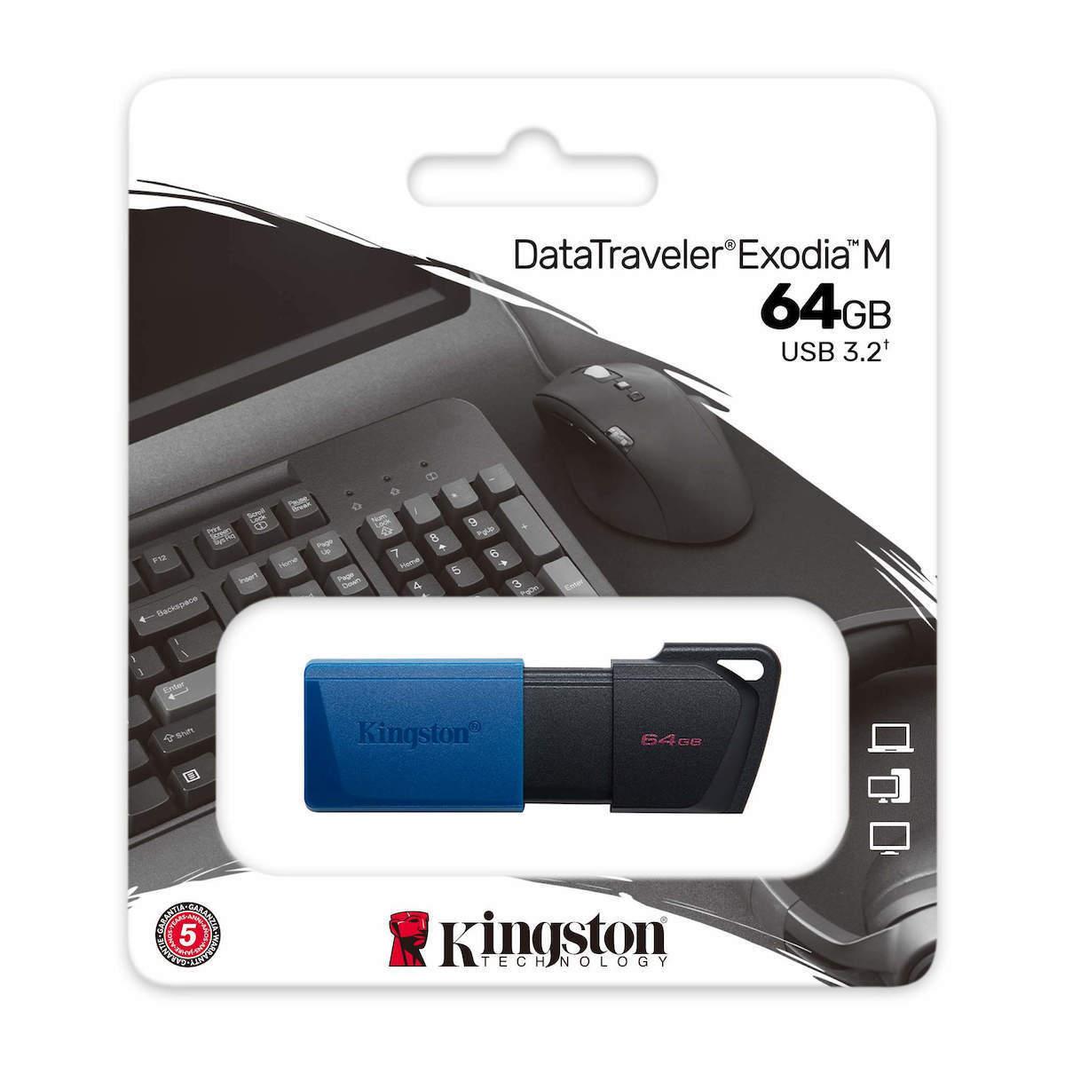 Kingston Datatraveler Exodia M 64GB USB 3.2 Stick blue (DTXM/64GB)