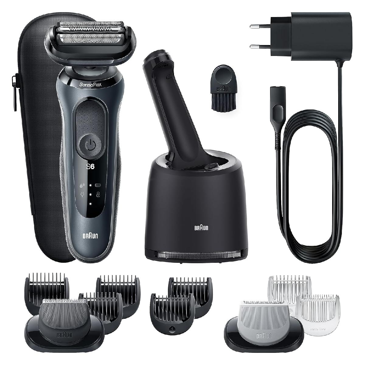 Braun Series 6 61-N7650cc Wet and Dry Shaver with Smartcare Center  black