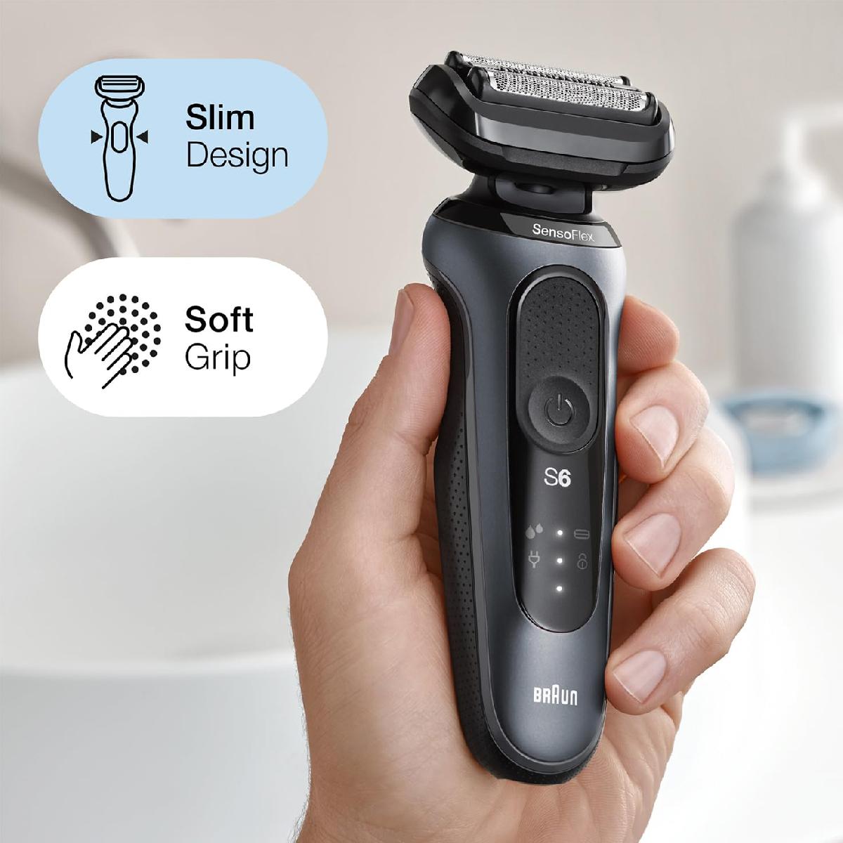 Braun Series 6 61-N7650cc Wet and Dry Shaver with Smartcare Center  black